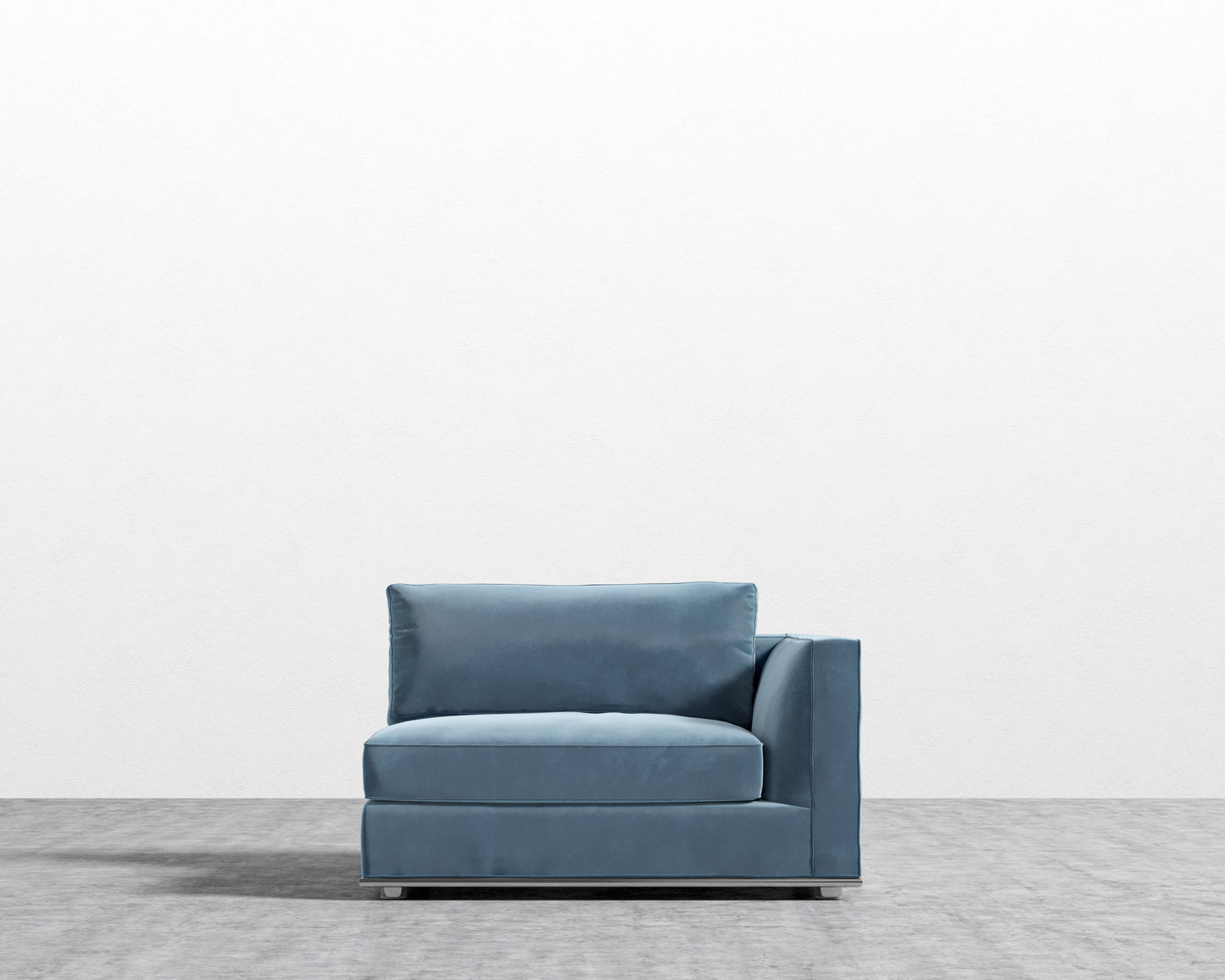 Milo 1-Seater Right - Plush Velvet - Solstice