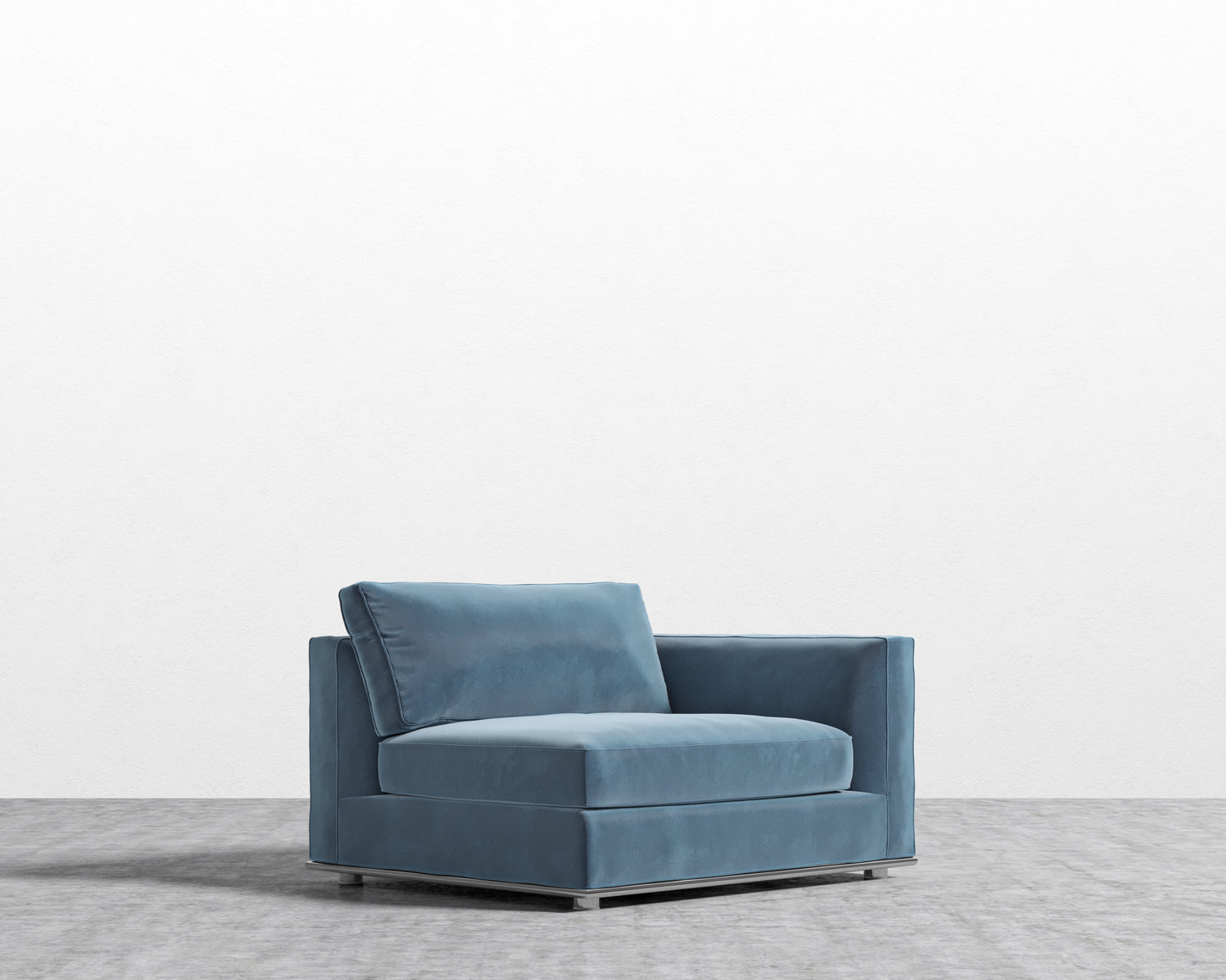 Milo 1-Seater Right - Plush Velvet - Solstice