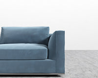 Milo 1-Seater Right - Plush Velvet - Solstice