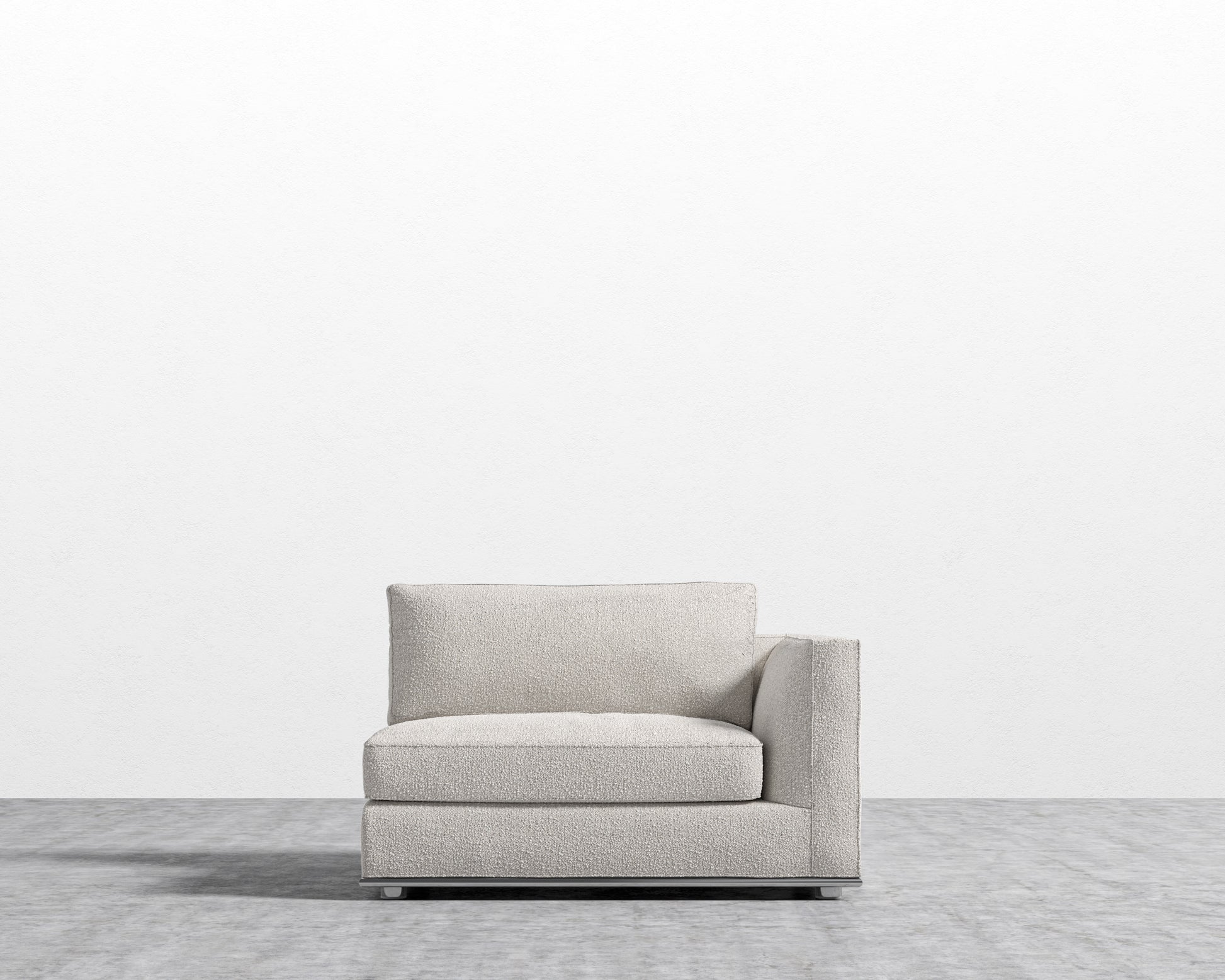 Milo 1-Seater Right - Chatou Boucle - Pearl