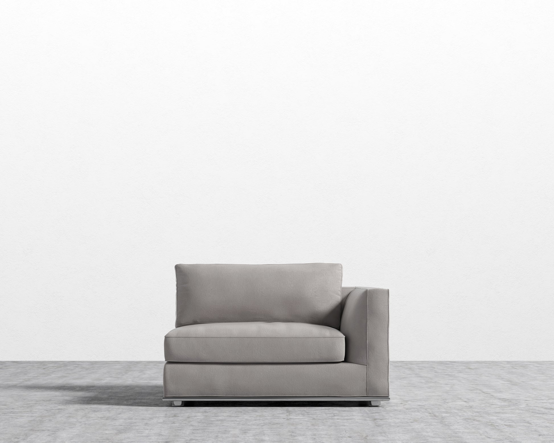 Milo 1-Seater Right - Venice Vegan Suede - Chiffon