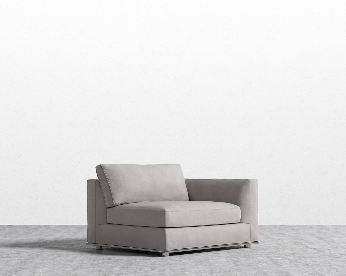 Milo 1-Seater Right - Venice Vegan Suede - Chiffon