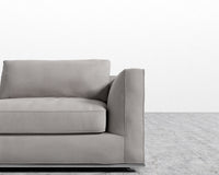 Milo 1-Seater Right - Venice Vegan Suede - Chiffon