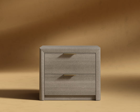 Nerva Nightstand - Grey Oak