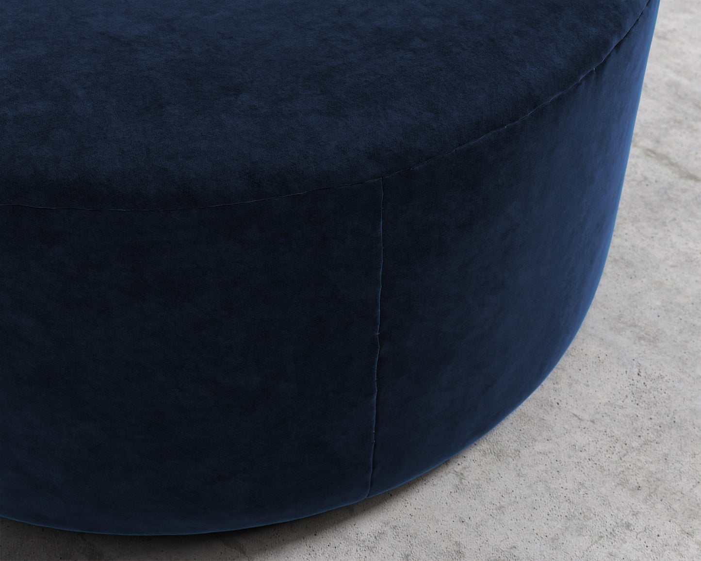 Nova Pouf Large - Plush Velvet - Cobalt