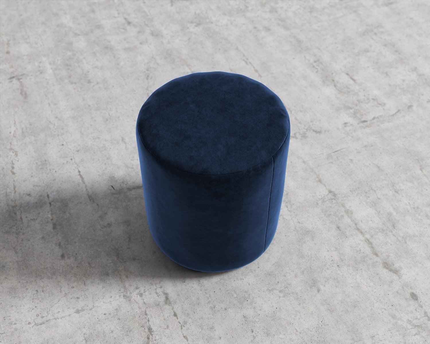 Nova Pouf - Plush Velvet - Cobalt