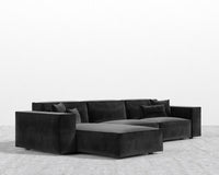 Porter Sectional - Plush Velvet - Black