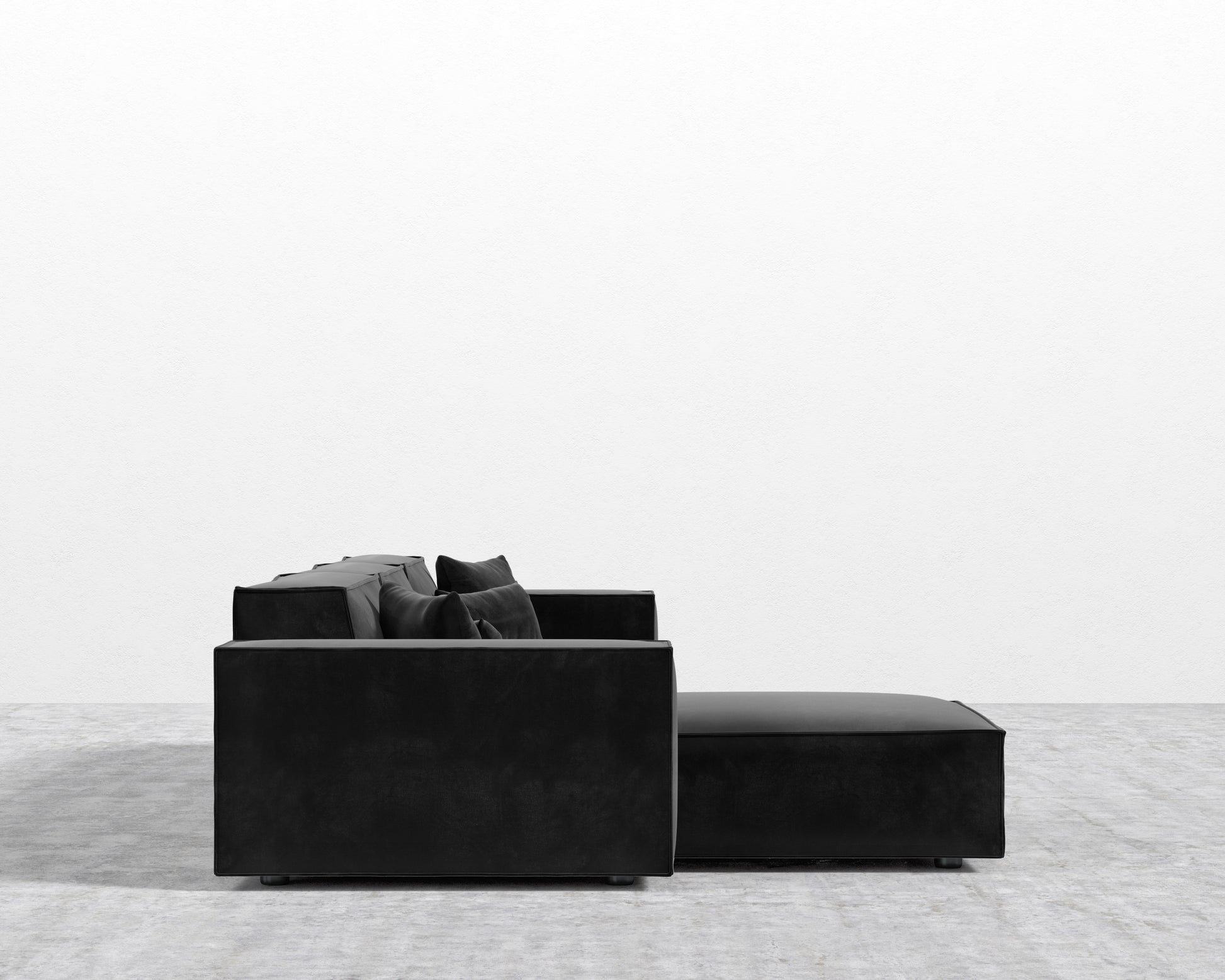 Porter Sectional - Plush Velvet - Black