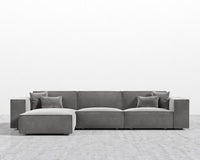 Porter Sectional - Plush Velvet - Glacier Grey