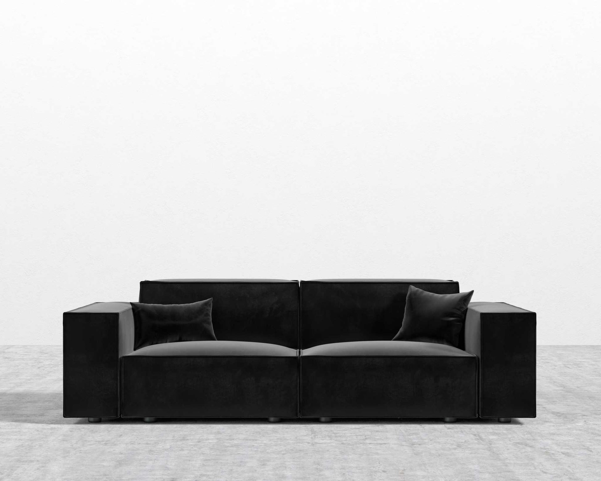 Porter Sofa - Plush Velvet - Black