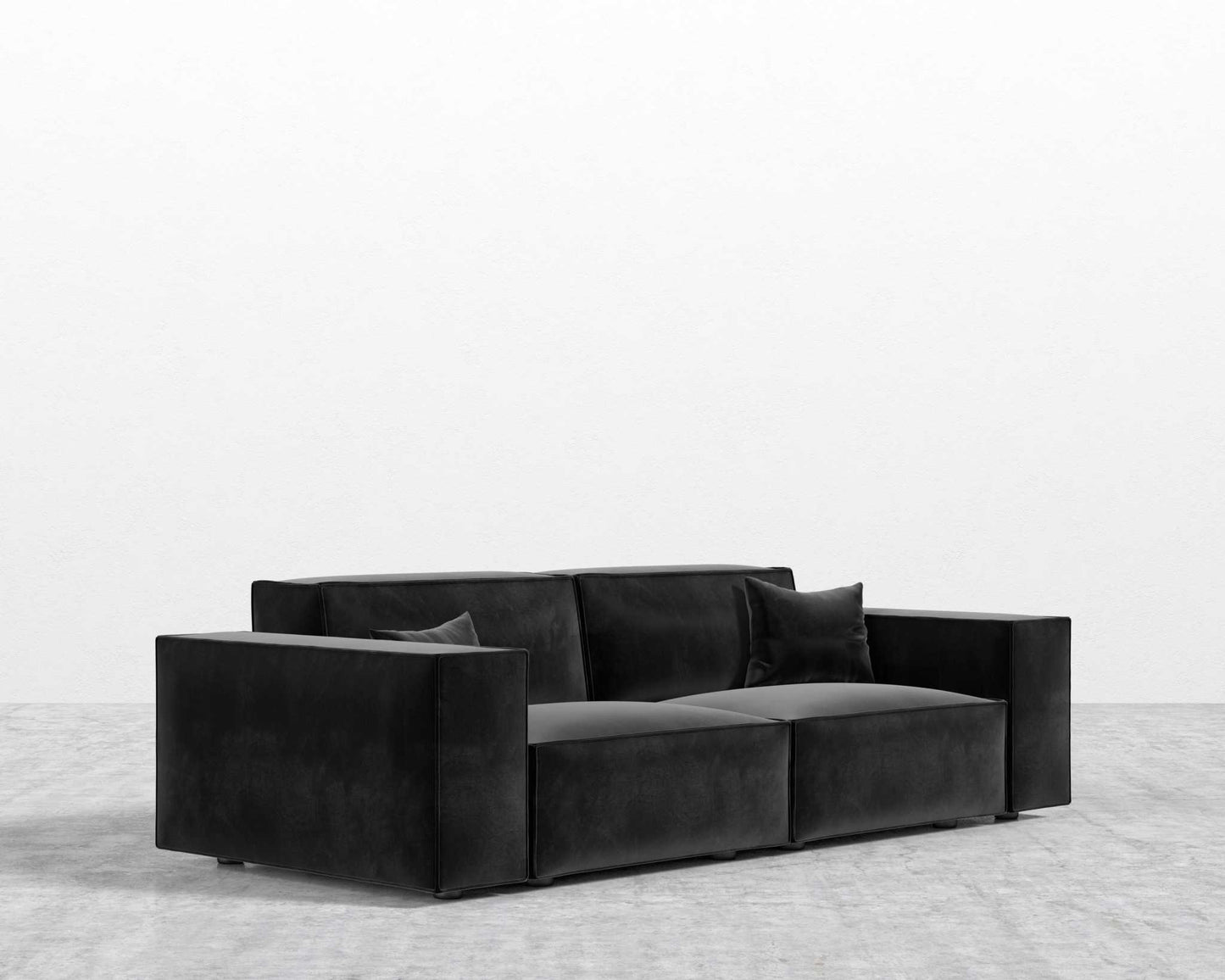 Porter Sofa - Plush Velvet - Black