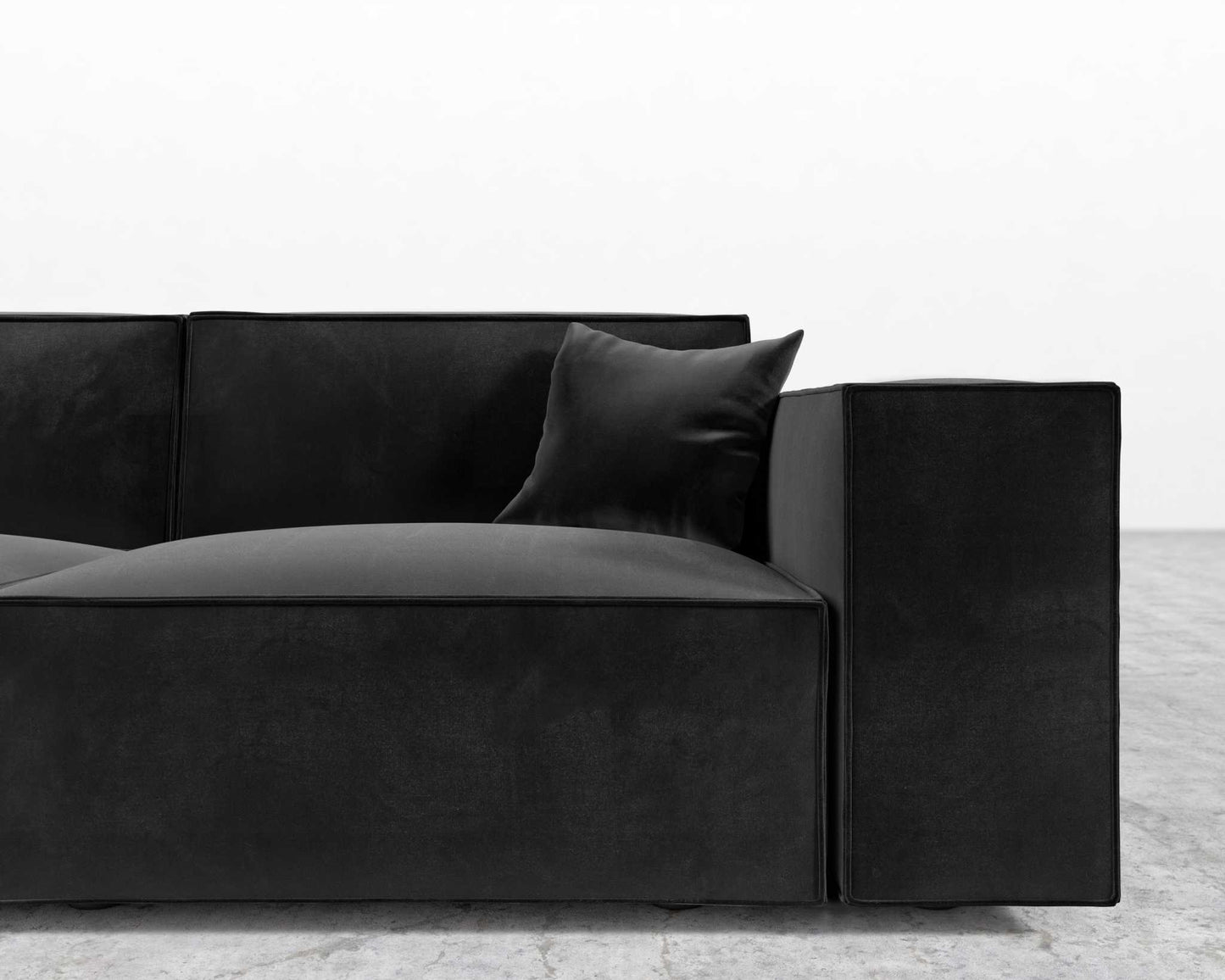 Porter Sofa - Plush Velvet - Black