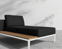 Francis Chaise - Left - Arcadia - White Frame