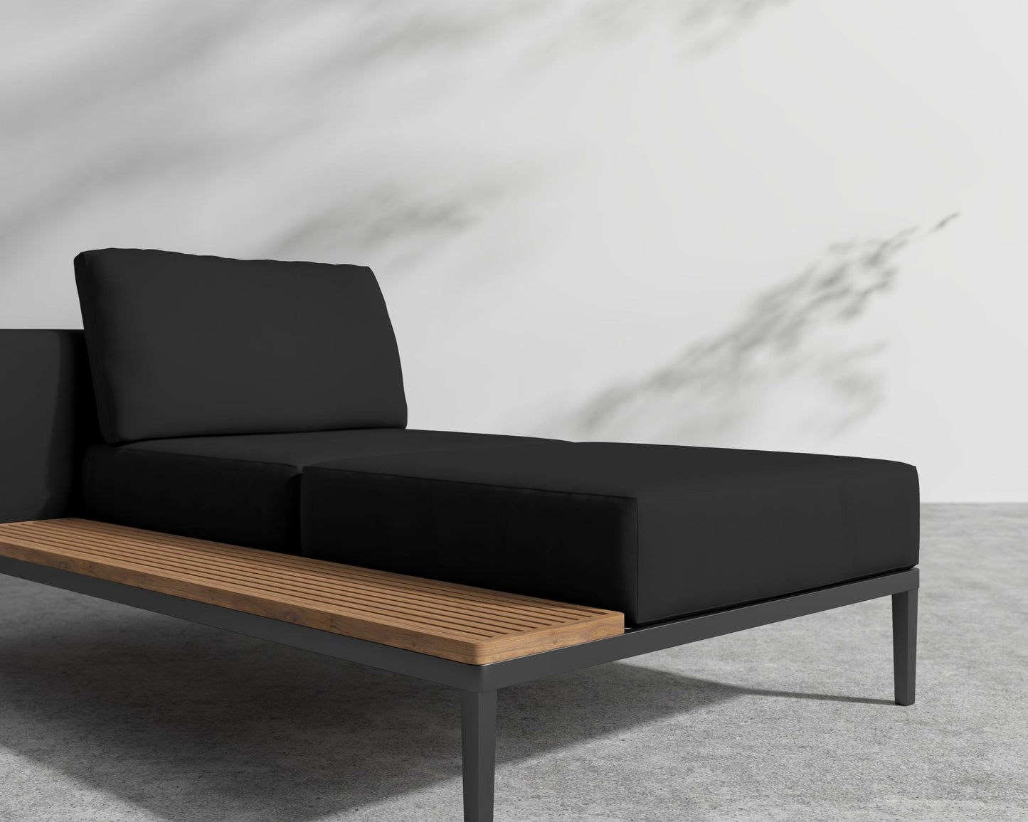 Francis Chaise - Left - Arcadia - Black Frame