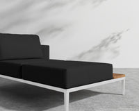 Francis Chaise Right - Arcadia - White Frame