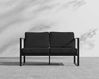 Louis Outdoor Loveseat - Arcadia - Black Frame