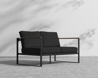 Louis Outdoor Loveseat - Arcadia - Black Frame