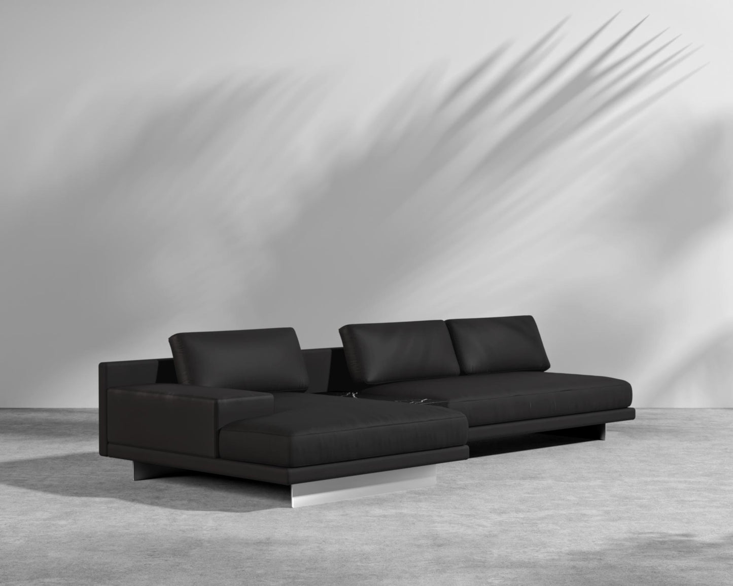 Dresden Outdoor Sectional Sofa - Arcadia - Black Pietra Ceramic