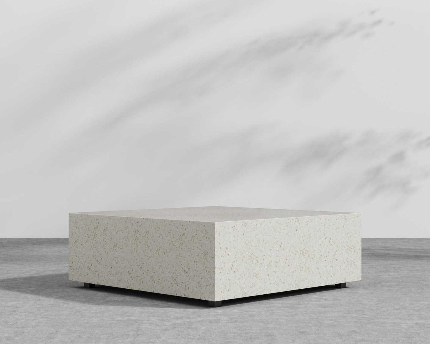 Liza Coffee Table Grande - 40 x 40 - White Terrazzo