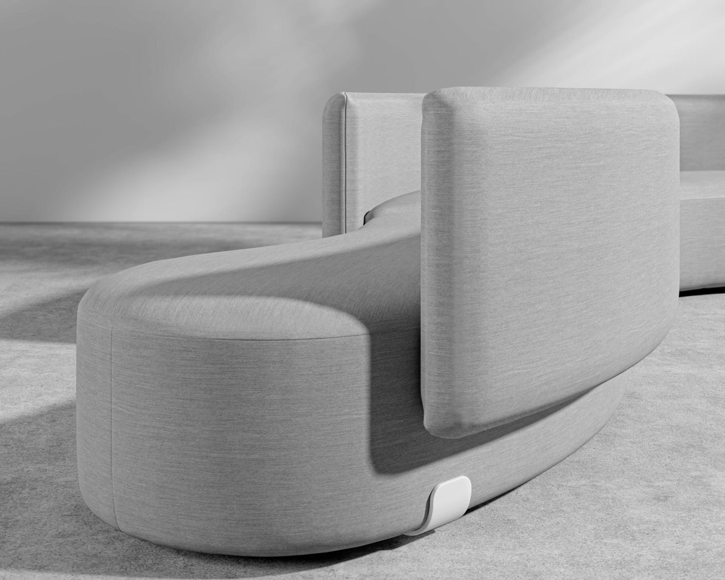 Tano Outdoor Curved S Shape Sectional - Encino - White