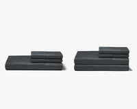 Organic Bamboo Sheet Set + Duvet Cover Set - Charcoal 