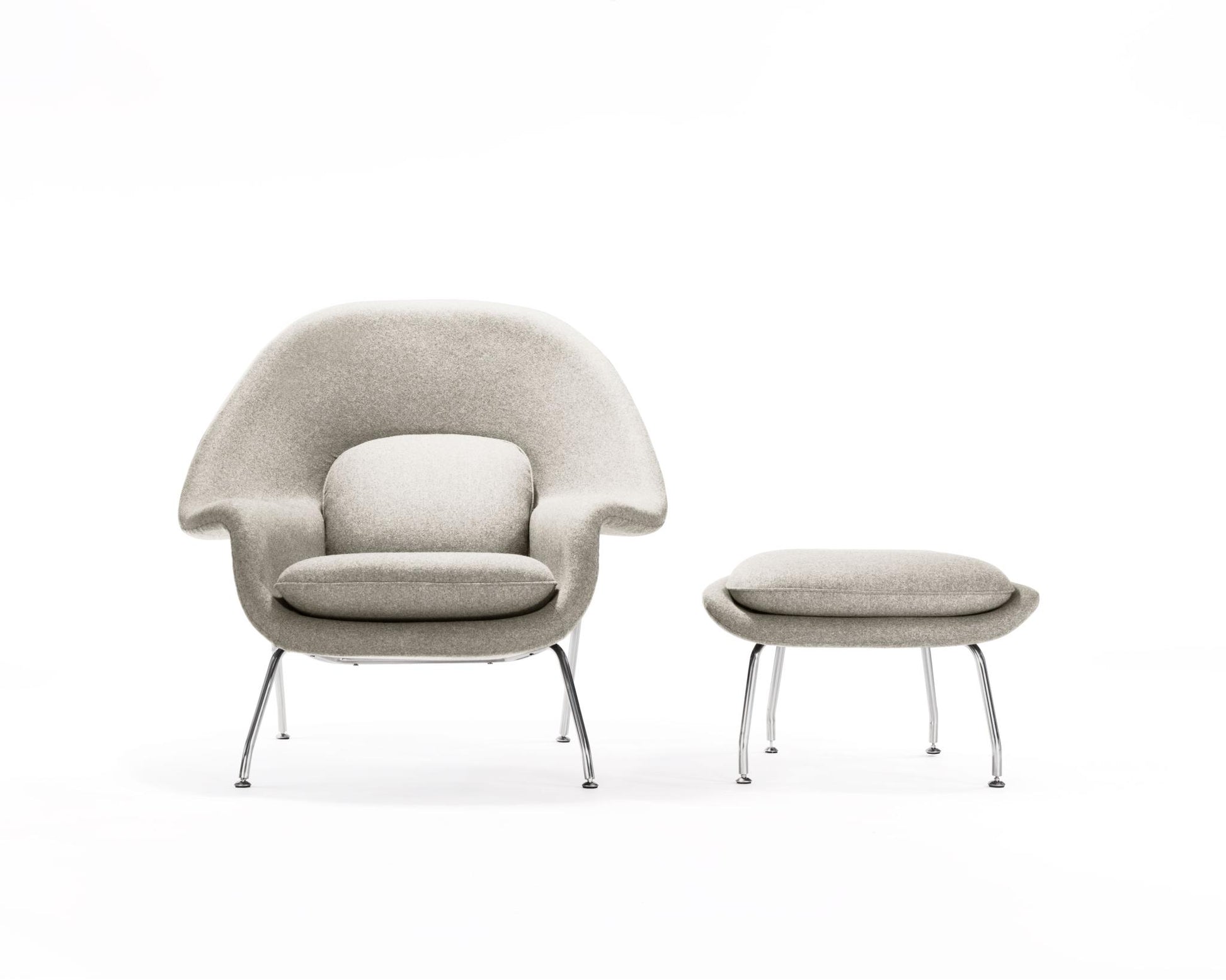 Womb Chair and Ottoman - Smoky Quartz 