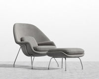 Womb Chair and Ottoman - Venice Suede - Strato