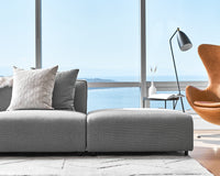 Arya Modular Sectional - Left Hand Facing - Plush Weave Porpoise