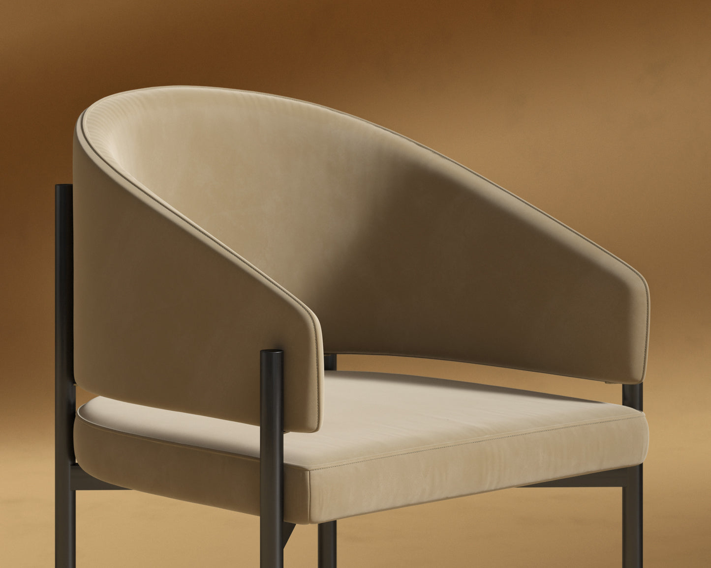 Solana_Dining_Chair_Black_Base_Plush_Velvet_Dune