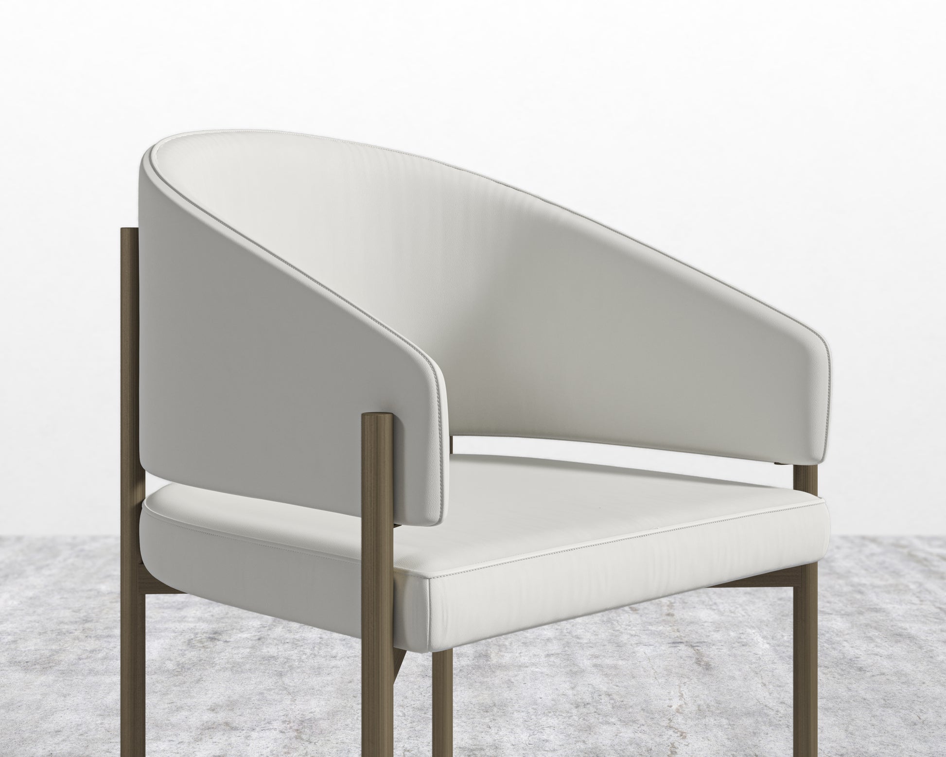 Solana_Dining_Chair_Brass_Microfiber_Eggshell