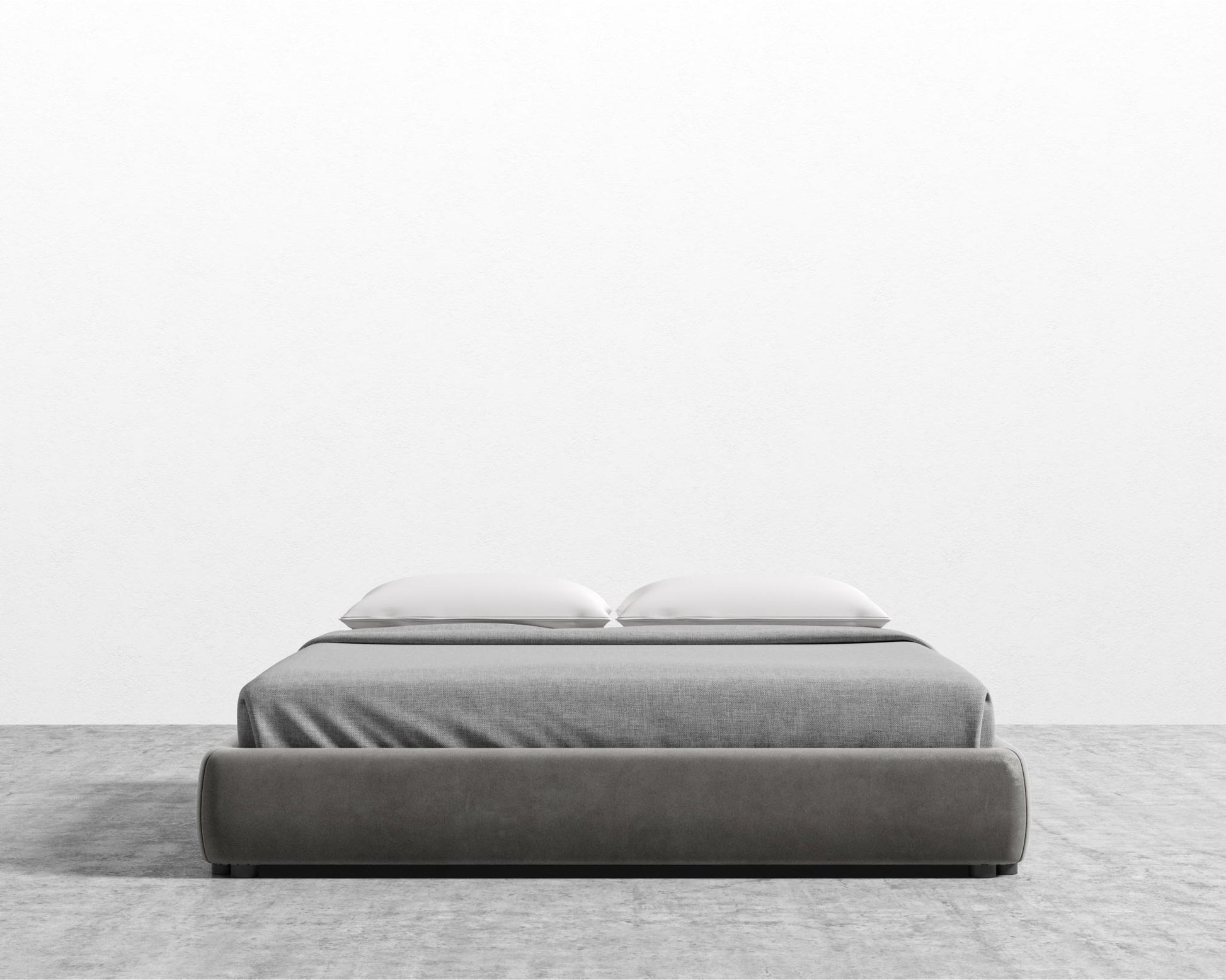 Modular Bed Frame - King - Venice Vegan Suede - Strato