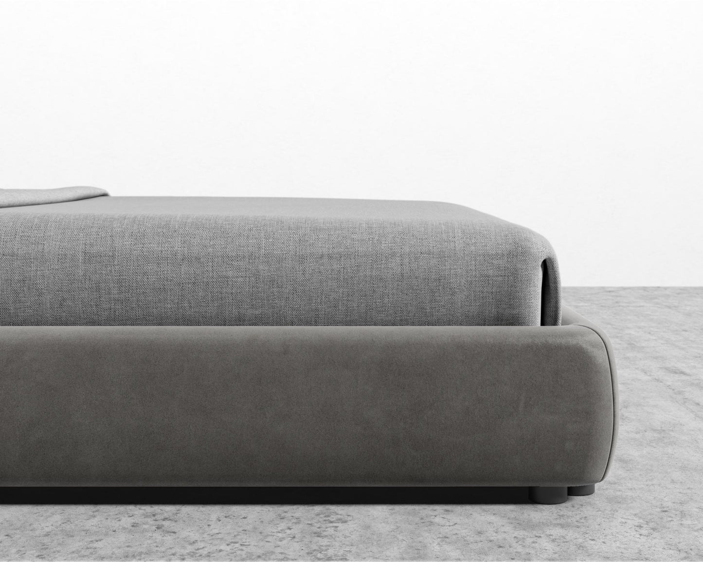 Modular Bed Frame - King - Venice Vegan Suede - Strato