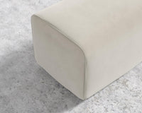 Kaye Bench - Plush Velvet - Cloud