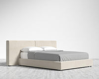 Kaye Bed - Queen - Plush Velvet - Cloud