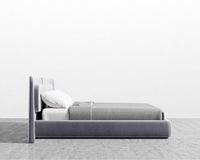 Angelo Bed - Vintage Velvet - Glacier Grey