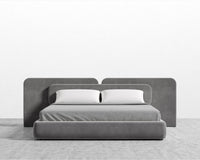 Angelo Bed - Plush Velvet - Glacier Grey 2022