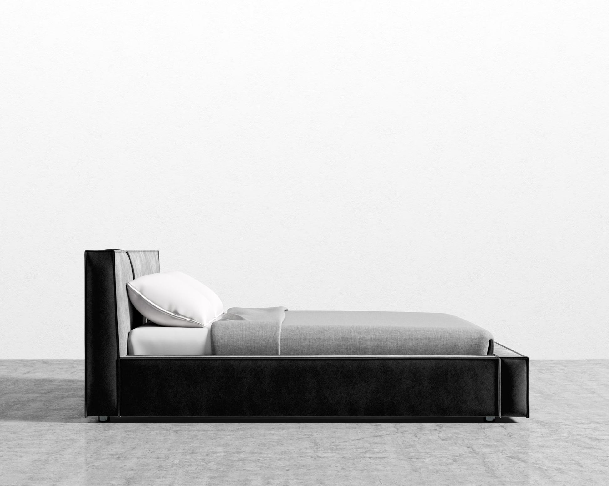 Porter Bed - Vintage Velvet - Black