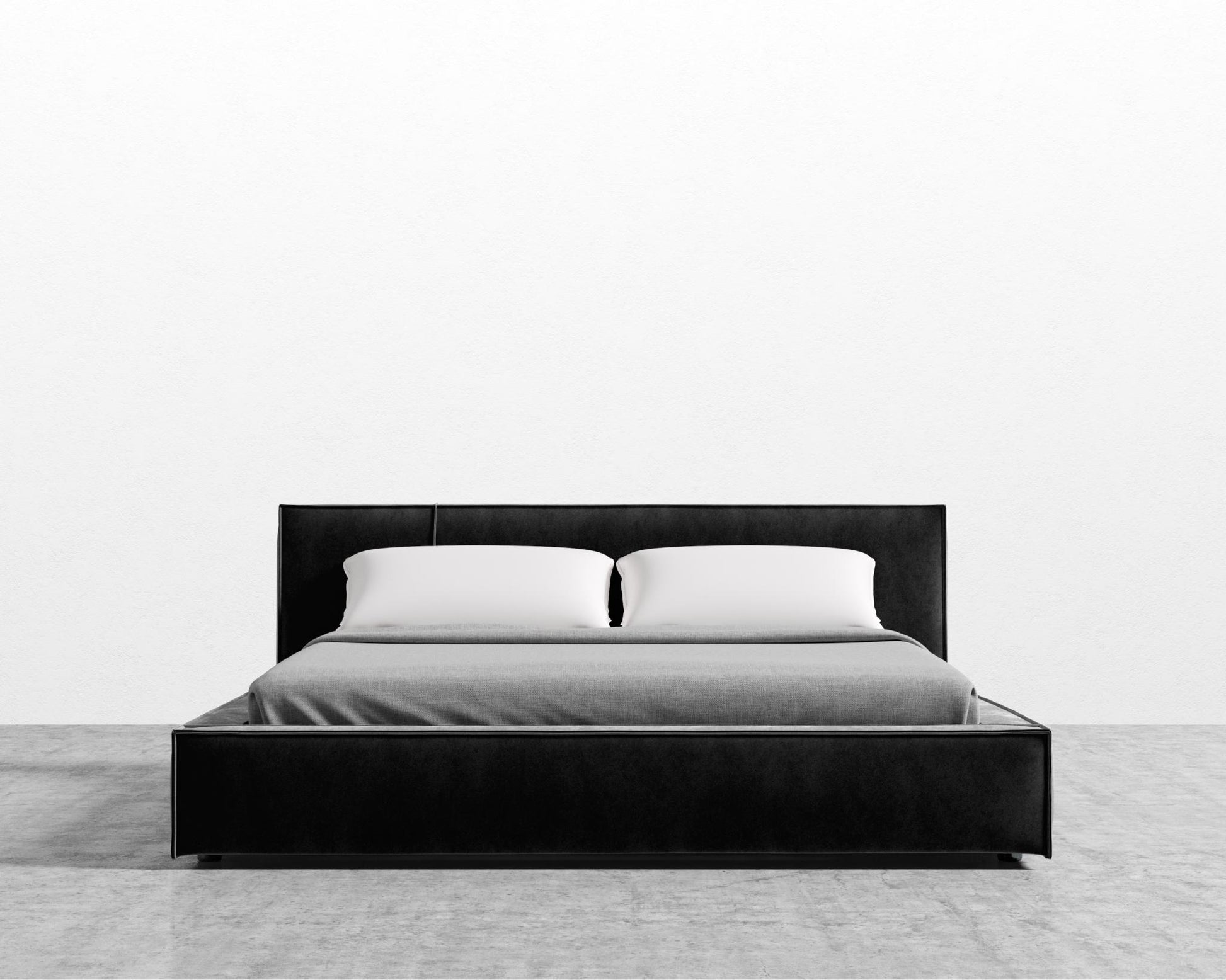 Porter Bed - Vintage Velvet - Black