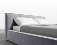 Porter Bed - Vintage Velvet - Glacier Grey
