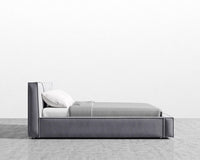 Porter Bed - Vintage Velvet - Glacier Grey