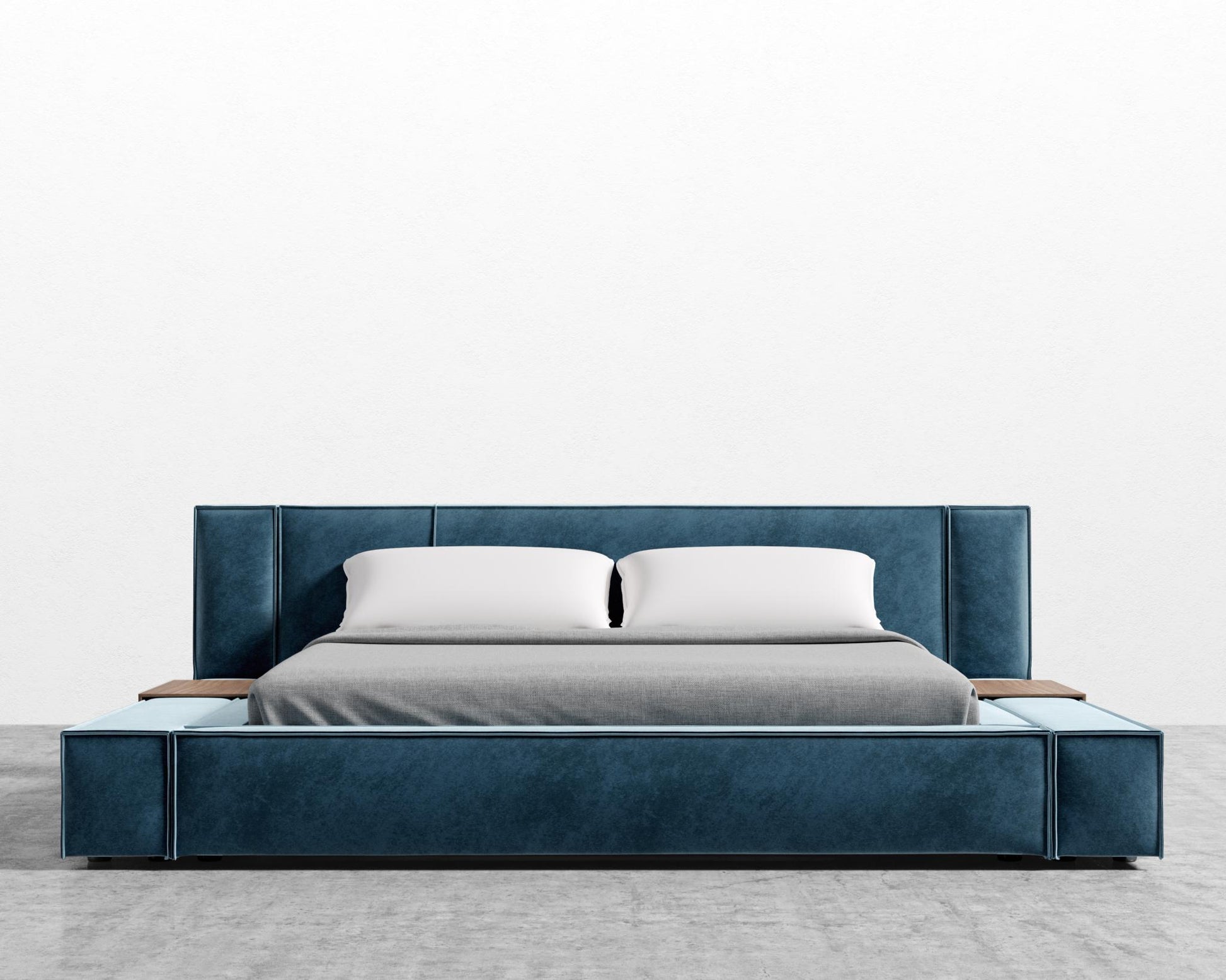 Porter Bed - Vintage Velvet - Solstice