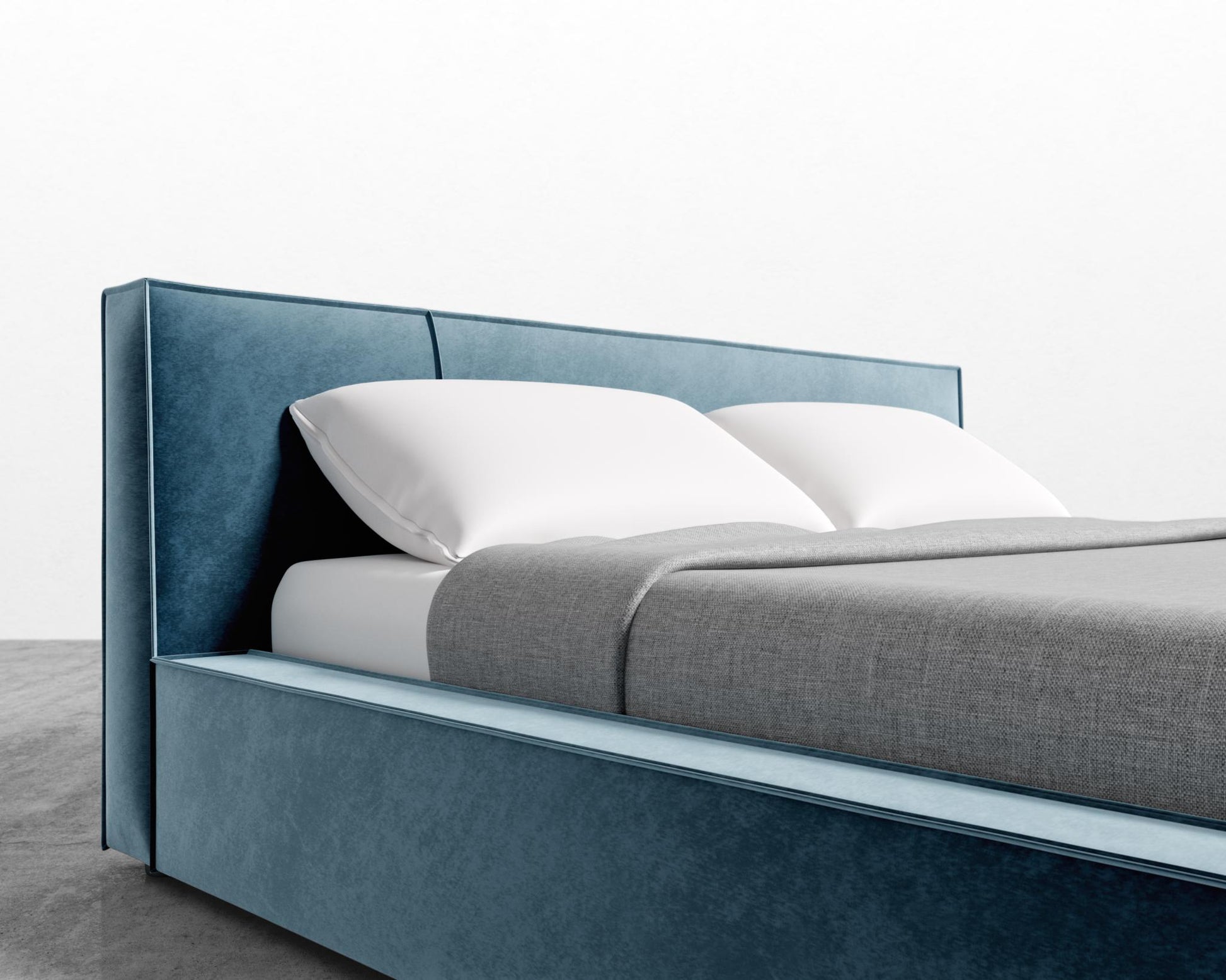 Porter Bed - Vintage Velvet - Solstice