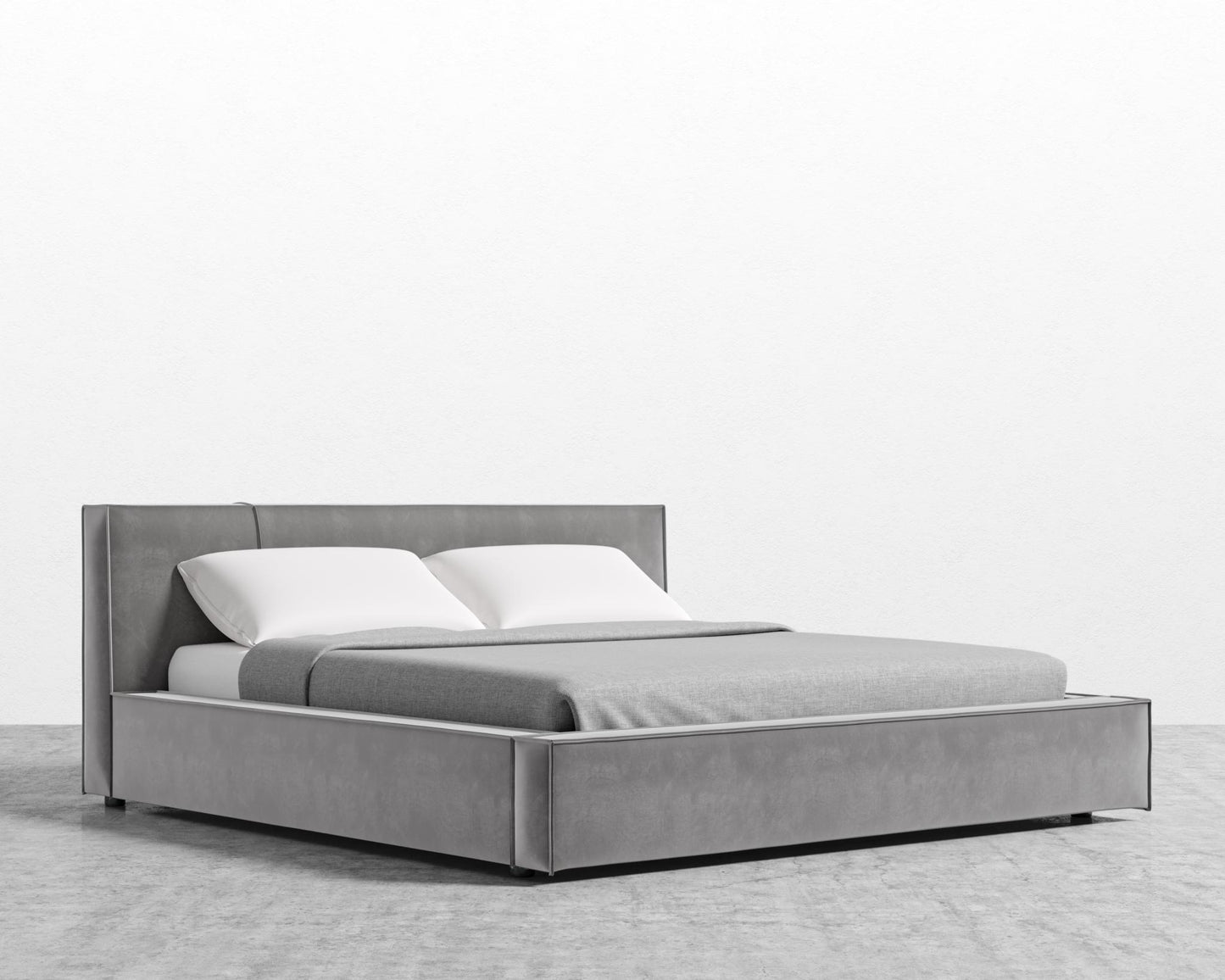 Porter Bed - Plush Velvet - Glacier Grey 2022