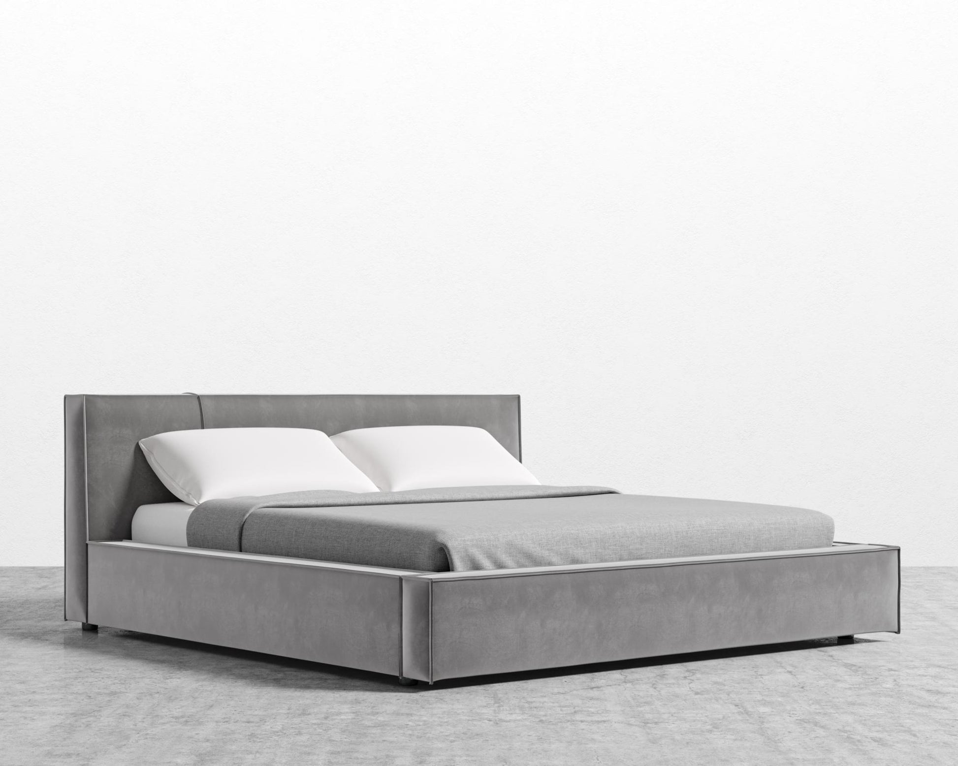 Porter Bed - Plush Velvet - Glacier Grey 2022