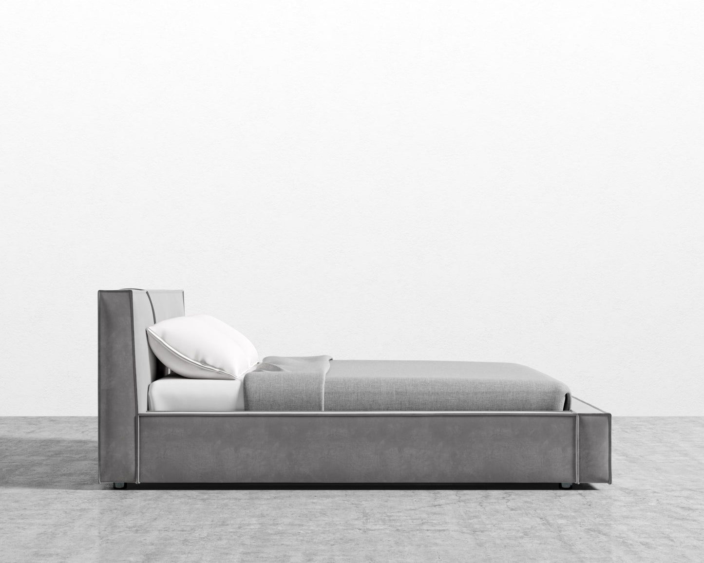 Porter Bed - Plush Velvet - Glacier Grey 2022