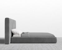 Berlin Bed - Plush Velvet - Glacier Grey