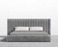 Berlin Bed - Plush Velvet - Glacier Grey