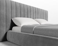 Berlin Bed - Plush Velvet - Glacier Grey