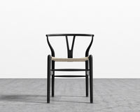 Wishbone Chair - Black w/ Natural Seat