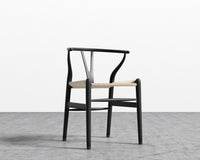 Wishbone Chair - Black w/ Natural Seat
